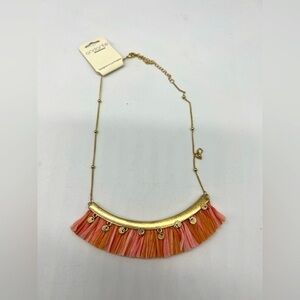 Andante peach fringe necklace NWT